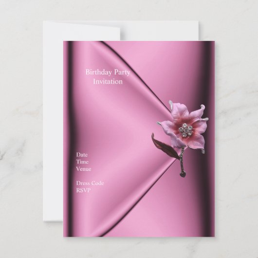 30e verjaardag van de roze zijderoute sieraden kaart (Achterkant)