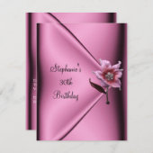 30e verjaardag van de roze zijderoute sieraden kaart (Voorkant / Achterkant)