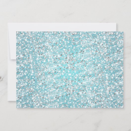 30e verjaardag van de Sparking Glitter Turquoise Kaart (Achterkant)