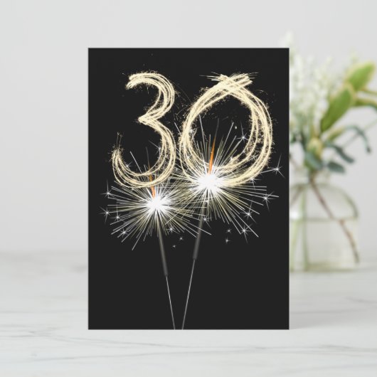 30e verjaardag van de Sparklers Kaart (Staand voorkant)