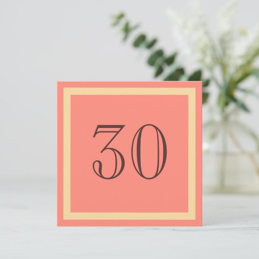 30e verjaardag van de uitnodiging van de Birthday  (Staand voorkant)