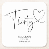 30e verjaardag van de verjaardag van de feestdag kartonnen onderzetters (Voorkant)