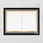 30e verjaardag van de zwarte gouduitnodiging briefkaart (Achterkant)