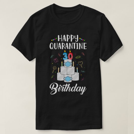 30e verjaardag van het cadeautje van 1990 Happy Qu T-shirt (Design voorkant)