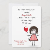 30e verjaardag van het meisje met de Rode ballon Kaart (Voorkant)