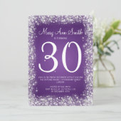 30e verjaardag van het mousserende Paars Kaart (Staand voorkant)