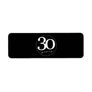 30e verjaardag van het sigaar-etiket Favor/Gift Etiket