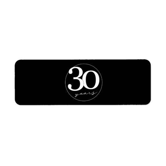 30e verjaardag van het sigaar-etiket Favor/Gift Etiket (Voorkant)