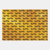 30e verjaardag van mannen Black & Gold Casino Inpakpapier Vel (Voorkant 3)