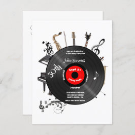 30e verjaardag van Musical Instruments Fun Kaart