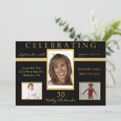 30e verjaardag van Tri Foto-uitnodigingen van Tri Kaart (Staand voorkant)