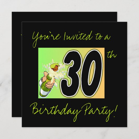 30e verjaardag van uitnodigingen (Voorkant / Achterkant)