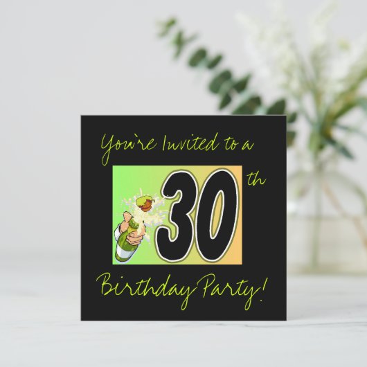 30e verjaardag van uitnodigingen (Staand voorkant)