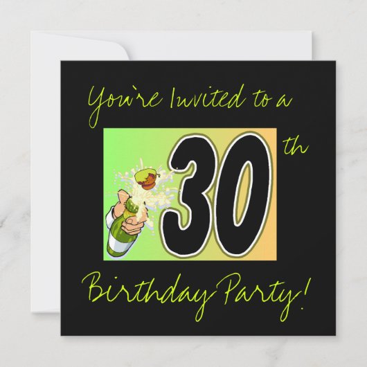 30e verjaardag van uitnodigingen (Voorkant)