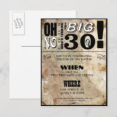 30e verjaardag van uitnodigingen (Voorkant / Achterkant)