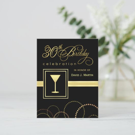 30e verjaardag van uitnodigingen (Staand voorkant)