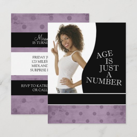 30e verjaardag van uitnodigingen (Voorkant / Achterkant)