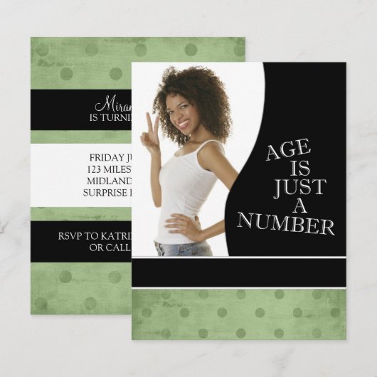 30e verjaardag van uitnodigingen van de Partij van (Voorkant / Achterkant)