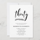 30e verjaardag Verrassingsfeest Modern Minimalist Kaart (Voorkant)