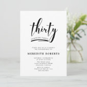 30e verjaardag Verrassingsfeest Modern Minimalist Kaart (Staand voorkant)