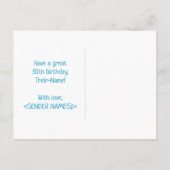 30e verjaardag: Vet, Vun, Eenvoudig, Regenboog 30 Briefkaart (Achterkant)