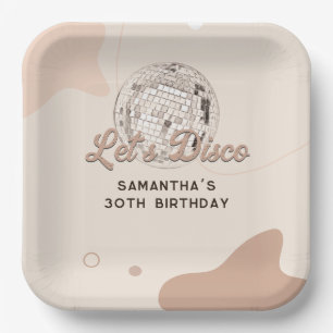 30e verjaardag viering 70s Retro Disco Feest Papieren Bordje