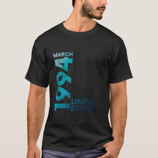 30e Verjaardag Vintage 1994 Maart 30 jaar Mannen V T-shirt