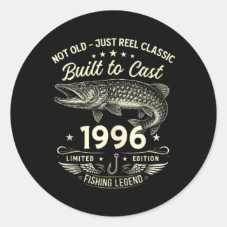 30e verjaardag vissen cadeau mannen origineel 1996 ronde sticker