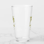 30e verjaardag voeg naam datum jaar gouden sjabloo glas (Links)