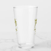 30e verjaardag voeg naam datum jaar gouden sjabloo glas (Rechts)