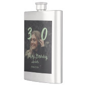 30e verjaardag voeg naam datum jaar groene pastel flacon (Links)