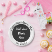 30e verjaardag Voeg uw Bord voor aangepast fotopap (Feest)