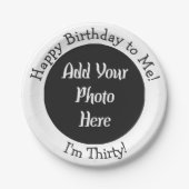 30e verjaardag Voeg uw Bord voor aangepast fotopap (Voorkant)
