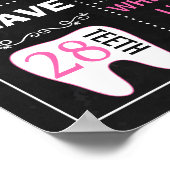 30e verjaardag Volwassenkoeken, bord met kalkbord Poster (Hoek)