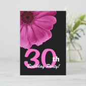 30e verjaardag voor haar roze Daisy W1816 Kaart (Staand voorkant)