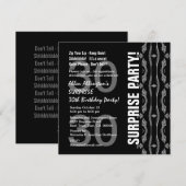 30e verjaardag voor hem zwarte zilver kaart (Voorkant / Achterkant)