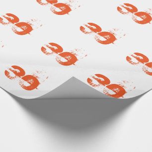 30e verjaardag voor iedereen, oranje op wit. cadeaupapier