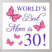 30e verjaardag voor mam poster (Voorkant)