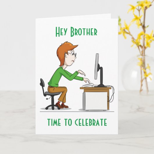 "30E VERJAARDAG VOOR MIJN BROER" Kaart (Gele Bloem)