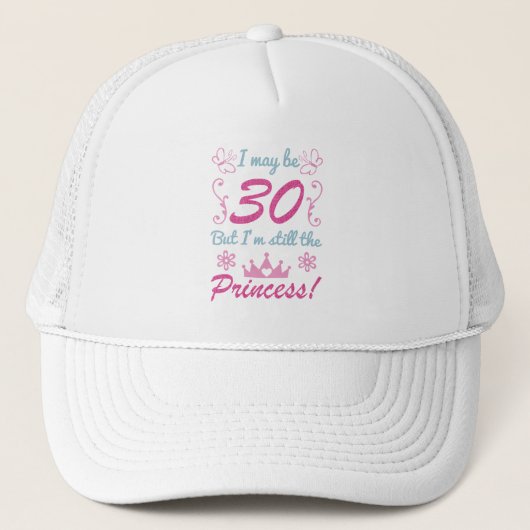 30e verjaardag voor prinses trucker pet (Voorkant)