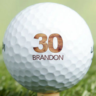 30e verjaardag vriend cadeau hout 30 jaar aangepas golfballen