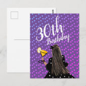 30e verjaardag Vrouw Cocktail Mode Schoonheid Briefkaart (Voorkant / Achterkant)