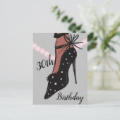 30e verjaardag Vrouw Hak Mode Schoonheid Ansichtka Briefkaart (Staand voorkant)