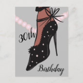 30e verjaardag Vrouw Hak Mode Schoonheid Ansichtka Briefkaart (Voorkant)