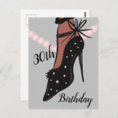 30e verjaardag Vrouw Hoge hak Mode Schoonheid Ansi Briefkaart (Voorkant / Achterkant)