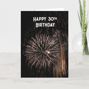 30e verjaardag vuurwerk kaart