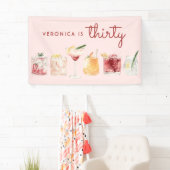 30e verjaardag Waterverf cocktail party banner (Insitu)
