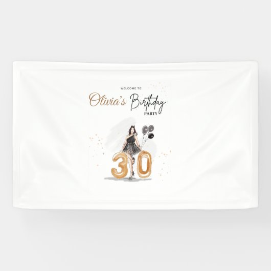 30e verjaardag welkom teken, spandoek (Horizontaal)