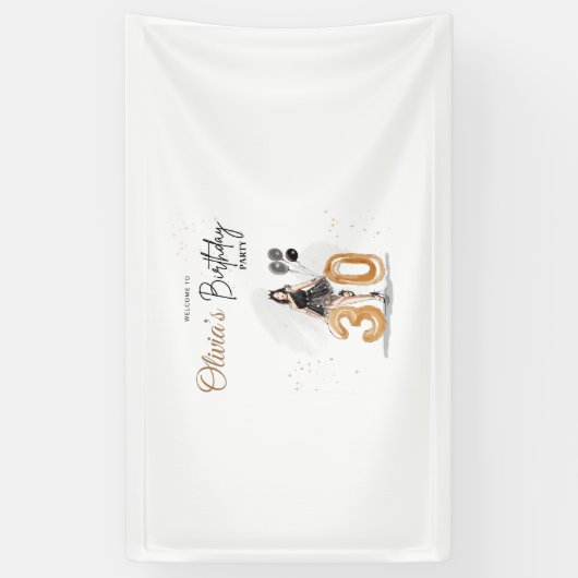 30e verjaardag welkom teken, spandoek (Verticaal)