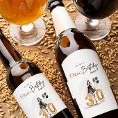 30e verjaardag welkom teken, wijn etiket